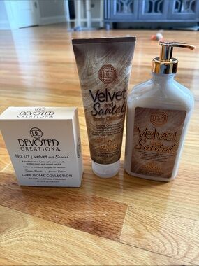 Devoted Creations Velvet and Santal Lotion & Body Cream Set - Cream/Tan